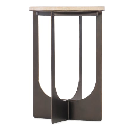 Hooker Furniture Lynx 16" Diameter Marble Top Metal Accent Table Dark Bronze