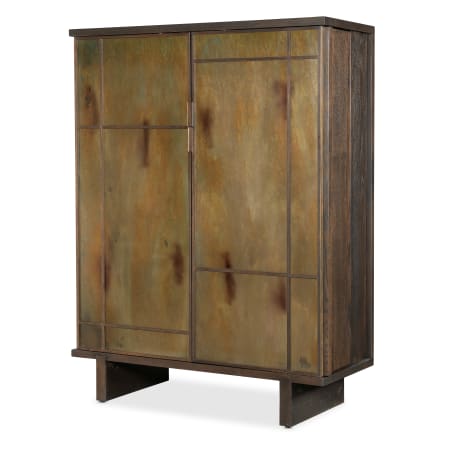 Hooker Furniture Shoji 48" Wide 2 Drawer Oak Veneer Bar/Wine Cabinet Dark Wood
