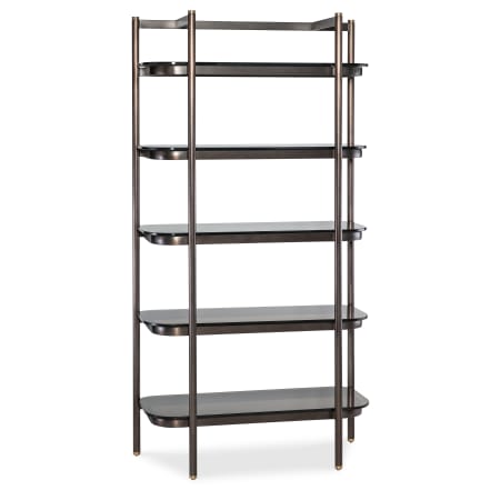 Hooker Furniture Grayson 40" Wide 5 Shelf Metal, Glass Etagere Black Metal