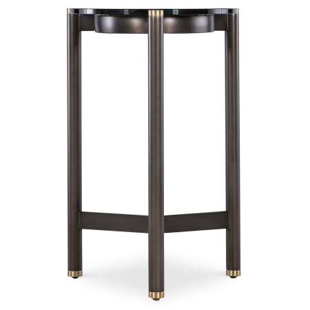 Hooker Furniture Grayson 16" Diameter Glass Top Metal Accent Table Black Metal