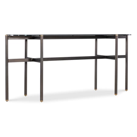 Hooker Furniture Grayson 64" Wide Glass Top Metal Console Table Black Metal