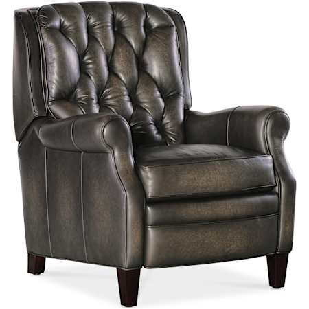 Hooker Furniture Palmer 32" Wide Leather Recliner Sarzana Castle / Dark Wood