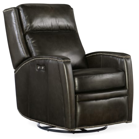 Hooker Furniture Declan 29" Wide Transitional Luxury Finished Leather Power Recliner w/ Swivel Base, Glider Action and Power Headrest Brindisi Trinita