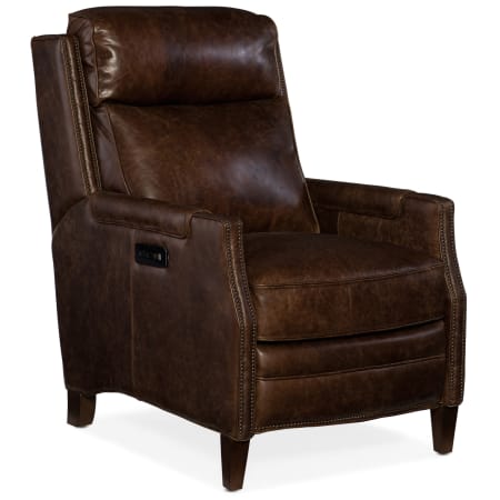 Hooker Furniture Regale 27" Wide Leather Power Recliner with Power Headrest Dark Walnut