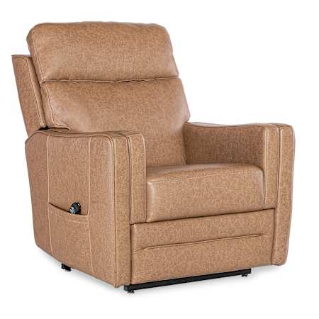 Hooker Furniture Thyme 42" Wide Leather Recliner Chair Seville Fawn