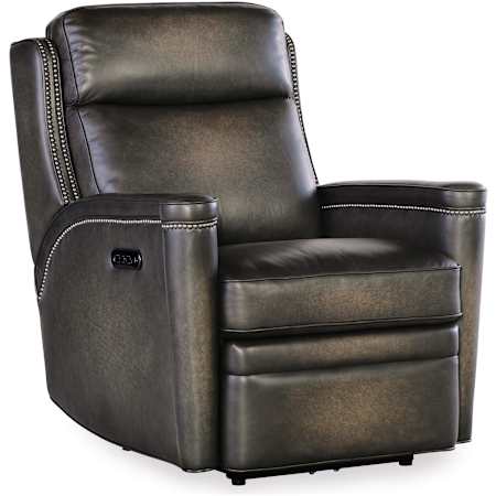 Hooker Furniture Hamilton 32" Wide Leather Recliner Sarzana Castle