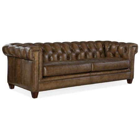 Hooker Furniture Chester 95" Wide Hardwood and Leather Sofa Dark Walnut