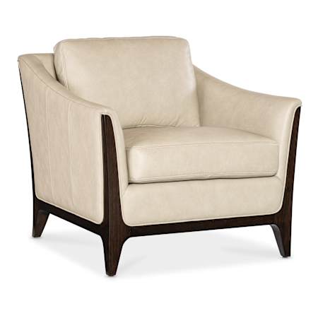 Hooker Furniture Sophia 34" Wide Leather Accent Chair Stonewash / Caviar