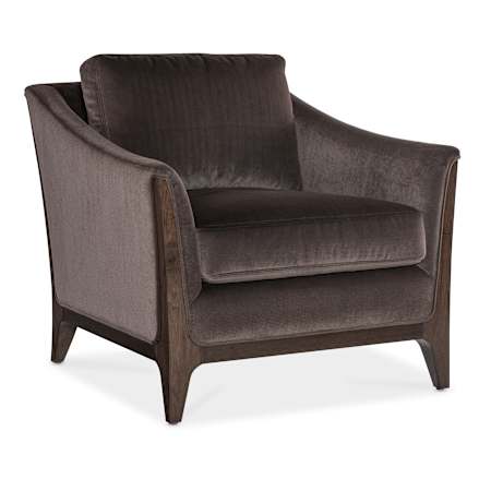 Hooker Furniture Sophia 34" Wide Fabric Accent Chair Merrimack Mink / Caviar