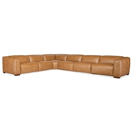 Hooker Furniture Fresco 172" Wide Leather Sofa Zen Caramel