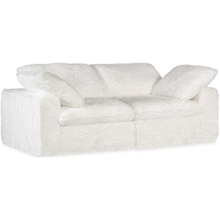 Hooker Furniture Barefoot 90" Wide Wood and Fabric Sofa with Rounded Edges Yakety Yak Natural