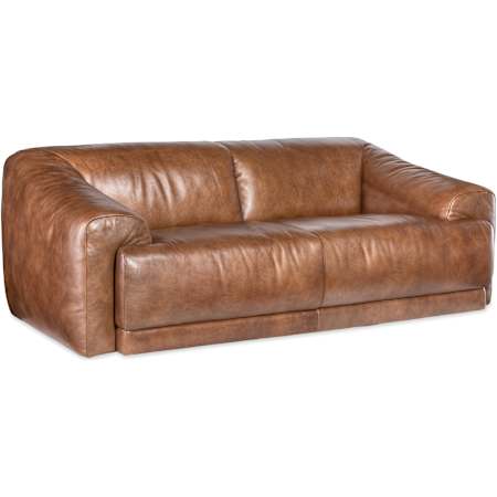 Hooker Furniture Fleetwood 94" Wide Leather Sofa with Wide Arms Taupe