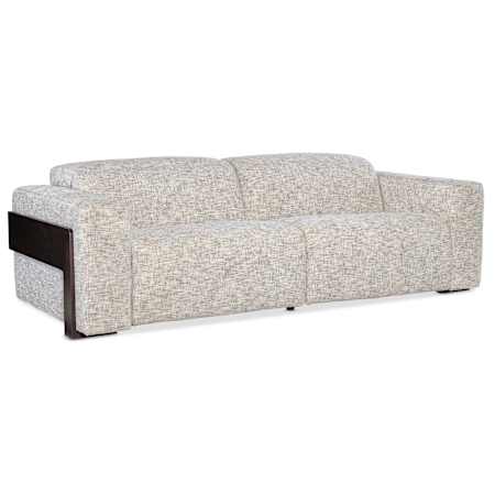 Hooker Furniture Atlas 94" Wide Fabric Sofa Ebony / Odyssey Frost