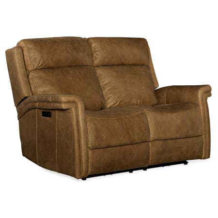 Hooker Furniture Poise 60" Wide Leather Loveseat with Power Recline and Power Headrest Venerando Latte