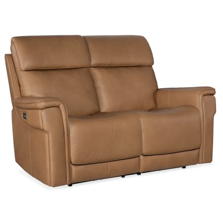 Hooker Furniture Lyra 66" Wide Leather Power Loveseat with USB Port Sahara Sandalwood
