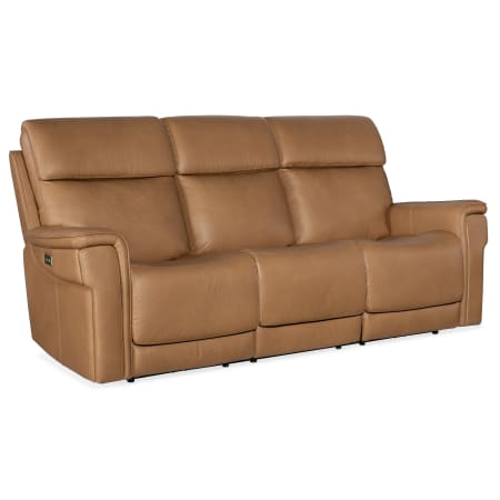 Hooker Furniture Lyra 90" Wide Leather Power Sofa with Power Headset Sahara Sandalwood