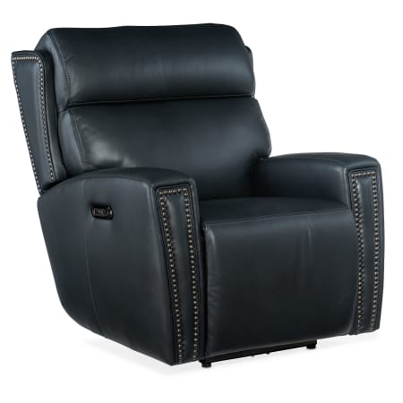 Hooker Furniture Ruthe 37" Wide Leather Club Power Recliner with Power Headset Salvo Denim