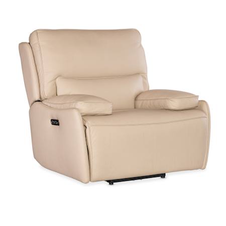 Hooker Furniture Kramer 44" Wide Leather Recliner Chair Oslo Ivory