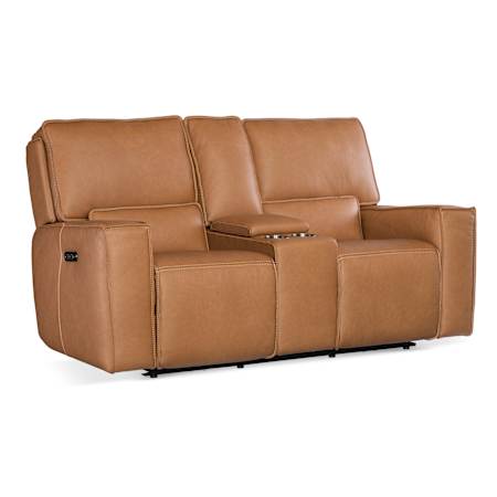Hooker Furniture Miles 75" Wide Leather Sofa Oslo Antelope