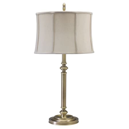 House of Troy Single Light Up Lighting Table Lamp from the Coach Collection Antique Brass