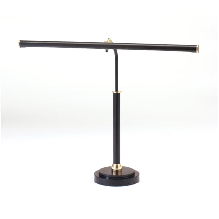 House of Troy Single Light Piano Lamp from the Piano Lamps Collection Black w/ Brass Accents