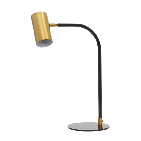 House of Troy Cavendish Single Light 21" High Integrated LED Arc Desk Lamp Weathered Brass and Black