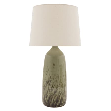 House of Troy Scatchard Single Light 29" High Vase Table Lamp with Linen Hardback Shade Decorated Celadon