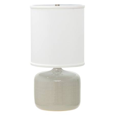House of Troy Scatchard Single Light 19-1/2" High Vase Table Lamp Gray Gloss
