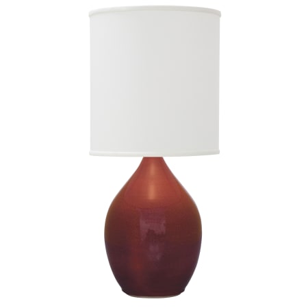 House of Troy Scatchard Single Light 24" High Vase Table Lamp Crimson Red
