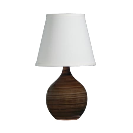 House of Troy Scatchard Single Light 13-1/2" High Vase Table Lamp Tigers Eye