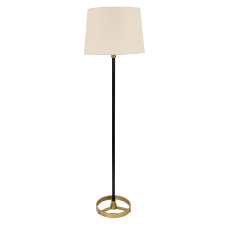 House of Troy Morgan Single Light 62" Tall Floor Lamp Black / Antique Brass