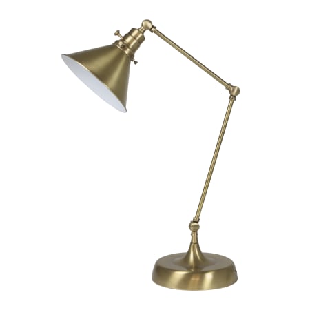 House of Troy Otis Single Light 26" High Swing Arm Desk Lamp Antique Brass