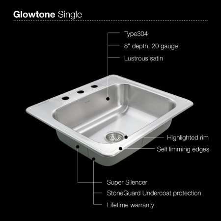 Houzer-2522-8BS-Sink Specifications