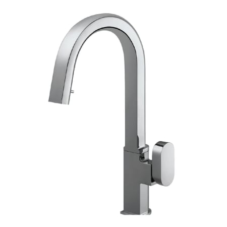 Houzer Azura Hidden Pull-Down Kitchen Faucet with CeraDox Lifetime Technology Polished Chrome