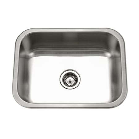 Houzer Elite 23-3/16" Undermount Single Basin Stainless Steel Kitchen Sink with Basket Strainer Stainless Steel