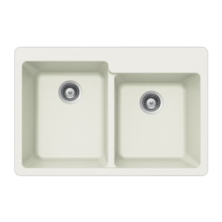 Houzer Quartztone 33" Drop In Double Basin Granite Composite Kitchen Sink Cloud