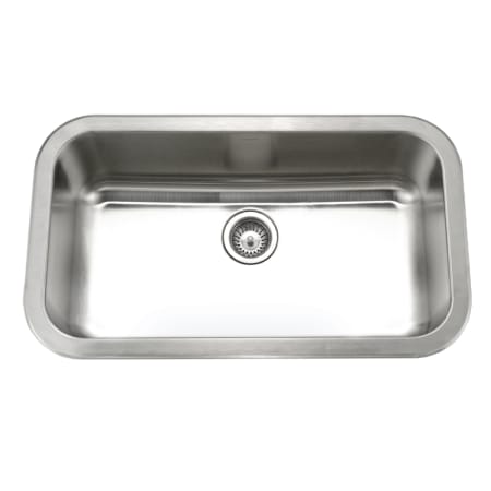 Houzer Medallion Gourmet 31-1/2" Undermount Single Basin Stainless Steel Kitchen Sink with Basket Strainer Stainless Steel