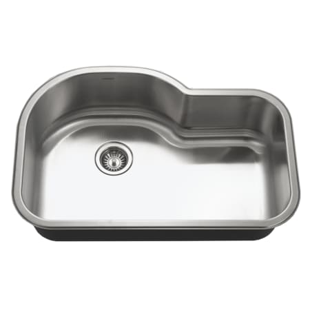Houzer Medallion Designer 31-1/2" Undermount Single Basin Stainless Steel Kitchen Sink with Basket Strainer Stainless Steel