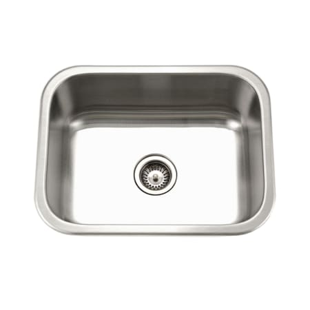Houzer Medallion Classic 23-3/16" Undermount Single Basin Stainless Steel Kitchen Sink with Basket Strainer Stainless Steel
