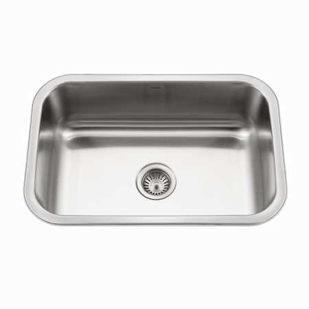 Houzer Medallion Classic 26-1/2" Undermount Single Basin Stainless Steel Kitchen Sink with Basket Strainer Stainless Steel