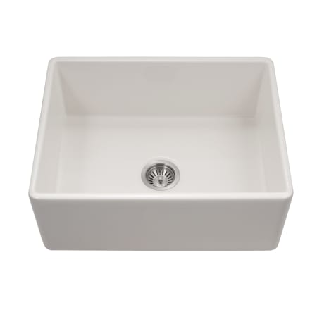 Houzer Platus 26" Farmhouse Single Basin Fireclay Kitchen Sink Biscuit