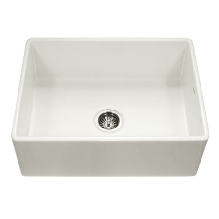 Houzer Platus 30" Farmhouse Single Basin Fireclay Kitchen Sink Biscuit