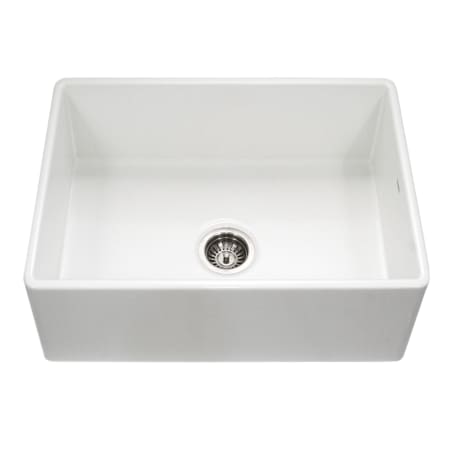 Houzer Platus 30" Farmhouse Single Basin Fireclay Kitchen Sink White
