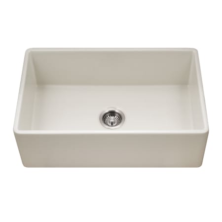 Houzer Platus 30" Farmhouse Single Basin Fireclay Kitchen Sink Biscuit