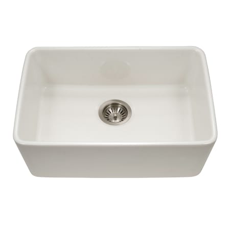 Houzer Platus 23-7/16" Undermount Single Basin Fireclay Kitchen Sink Biscuit