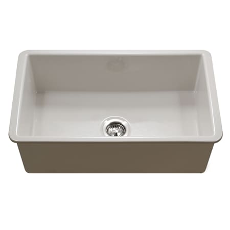 Houzer Platus 32" Undermount Single Basin Fireclay Kitchen Sink Biscuit