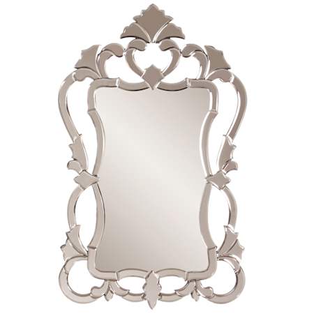 Howard Elliott Contessa 26" W x 43" H Arched / Specialty Glass Framed Bathroom Mirror N/A