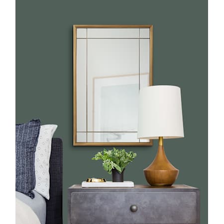 Howard Elliott Wilcox 30" W x 40" H Rectangular Metal Framed Bathroom Mirror Antique Brass