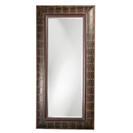 Howard Elliott Caedicius 40" W x 3" H Rectangular Wood Framed Bathroom Mirror French Brown