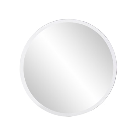 Howard Elliott 12" Diameter Circular Frameless Bathroom Mirror N/A